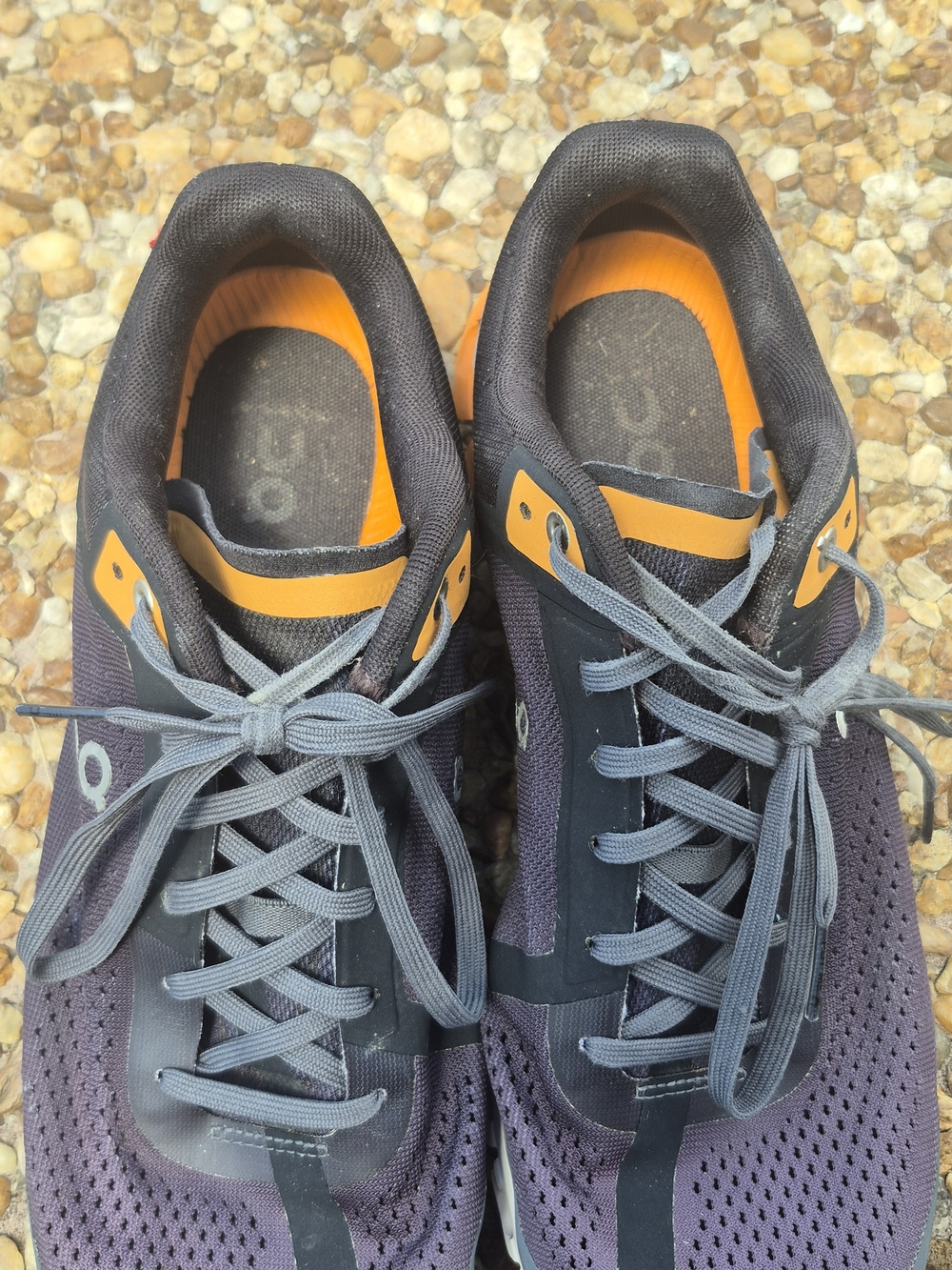 On Cloud X Men’s 9.5 Purple Gray Orange Running Training Shoes - Picture 6 of 16